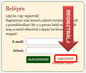 Regisztráció Regisztráció